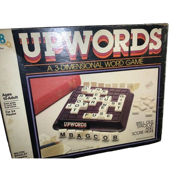 Upwards Board Game 3-D Word Strategy 1983 Milton Bradley Complete - Picture 2 of 10